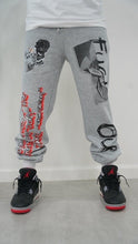 Load image into Gallery viewer, &quot;FCUK OUF&quot; BAGGY GRAPHIC SWEATS (GREY W/ MULTI)