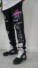 Load image into Gallery viewer, &quot;LUV ONES&quot; GRAPHIC SWEATPANTS (BLACK W/ MULTI)