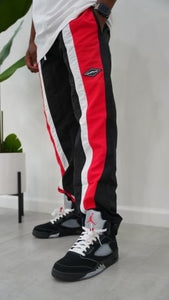 "VINTAGE DIAMONDS" NYLON PANT (RED/BLACK/GREY)