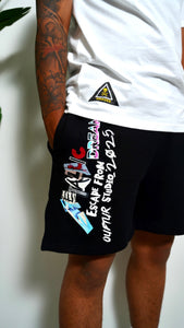 "OUFTUR WAS HERE" LONGSLEEVE TEE W/ SHORTS ( WHITE TEEW/ GREY SHORTS) (Copy)