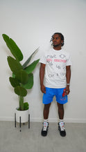 Load image into Gallery viewer, &quot;SOUL SNATCHER&quot;  TEE W/ SHORTS (WHITE TEE W/ ROYAL SHORTS)