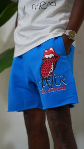 "SOUL SNATCHER"  TEE W/ SHORTS (WHITE TEE W/ ROYAL SHORTS)