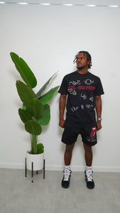 "SOUL SNATCHER"  TEE W/ SHORTS (BLACK TEE W/ BLACK SHORTS)