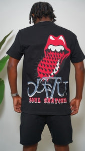 "SOUL SNATCHER"  TEE W/ SHORTS (BLACK TEE W/ BLACK SHORTS)