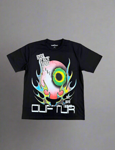 “RECKLESS EYEBALL” CLASSIC STYLE T-SHIRT (BLACK W/ MULTI)