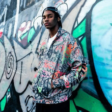 Load image into Gallery viewer, &quot;VIRGIL WAS HERE&quot; FULLZIP HOODIE (GREY W/ MULTI )