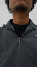Load image into Gallery viewer, &quot;THE PLANE JANE STAPLE QUARTERZIP SET FW 25/26&quot;(CHARCOAL W/ METAL PATCH)