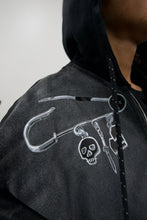Load image into Gallery viewer, "NO DAYS OUF" FULLZIP HOODIE DISTRESSED (BLACK SPRAY) MADE CUSTOM