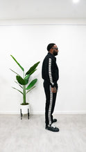 Load image into Gallery viewer, "MOTIVATION DIAMOND CLASSIC" TRACKSET (ALL BLACK W/ BLK/GRY/WHT TRIM)