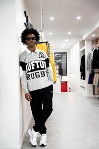 “OT RUGBY SET” Longsleeve Rugby w/ Shorts (Grey w/Black and. White)