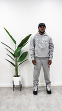 Load image into Gallery viewer, &quot;THE PLANE JANE STAPLE SET FW 25/26&quot; HOODIE SET (GREY W/ WHITE &amp; BLACK)