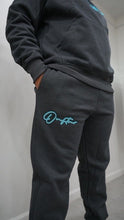 Load image into Gallery viewer, "THE PLANE JANE STAPLE SET FW 25/26" HOODIE (CHARCOAL W/ GAMMA BLUE &amp; BLACK)