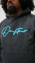Load image into Gallery viewer, "THE PLANE JANE STAPLE SET FW 25/26" HOODIE (CHARCOAL W/ GAMMA BLUE &amp; BLACK)