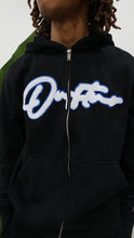 Load image into Gallery viewer, "THE PLANE JANE STAPLE SET FW 25/26" FULLZIP HOODIE (BLACK W/ WHITE &amp; ROYAL)