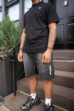 Load image into Gallery viewer, "LUXURY LOGO" FRENCH TERRY SHORTS (BLACK 6")