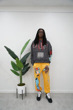 Load image into Gallery viewer, "BIG STUD" HOODIE DISTRESSED (CHARCOAL WITH RED &amp; BLACK)