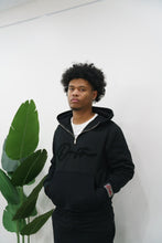 Load image into Gallery viewer, "THE PLANE JANE STAPLE SET FW 25/26" QUARTERZIP HOODIE (BLACK W/ BLACK)