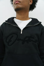 Load image into Gallery viewer, "THE PLANE JANE STAPLE SET FW 25/26" QUARTERZIP HOODIE (BLACK W/ BLACK)