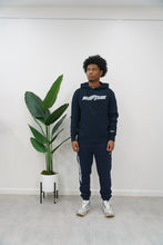 Load image into Gallery viewer, "THE 2.0 STAPLE SET FW 25/26" PULLOVER HOODIE (NAVY W/ GREY)
