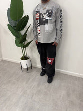 Load image into Gallery viewer, "SKETCHY ANYWAY" LONGSLEEVE TEE (BLACK/WHITE/RED)