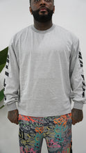 Load image into Gallery viewer, "LOGO LONGWAY" LONGSLEEVE TEE (GREY W/ BLACK)