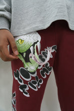 Load image into Gallery viewer, "SNAKEHEADS" SWEATPANTS (BURGUNDY W/ MULTI)