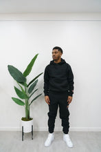 Load image into Gallery viewer, "THE PLANE JANE STAPLE SET FW 25/26" PULLOVER  HOODIE SET (BLACK W/ BLACK)