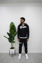 Load image into Gallery viewer, "THE PLANE JANE STAPLE SET SPRING 26" FULLZIP HOODIE (BLACK W/ WHITE/BLK &amp; WHITE)