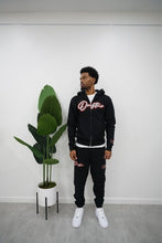 Load image into Gallery viewer, "THE PLANE JANE STAPLE SET SPRING 26" FULLZIP HOODIE (BLACK W/GREY &amp; RED)