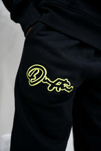 Load image into Gallery viewer, "THE PLANE JANE STAPLE SET SPRING 26" FULLZIP HOODIE (BLACK W/ NEON YELLOW)
