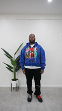Load image into Gallery viewer, "END IS NEAR" FULLZIP HOODIE DISTRESSED (BLUE SPRAY) MADE CUSTOM