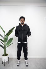 Load image into Gallery viewer, "THE PLANE JANE STAPLE SET SPRING 26" FULLZIP HOODIE (BLACK W/ BLACK)
