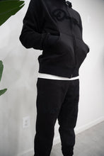 Load image into Gallery viewer, "THE PLANE JANE STAPLE SET SPRING 26" FULLZIP HOODIE (BLACK W/ BLACK)