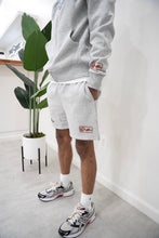 Load image into Gallery viewer, "THE PLANE JANE STAPLE SUMMER 26" HOODIE SHORT SET (GRAY W/ GREY &amp; NAVY)