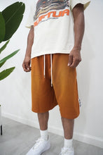 Load image into Gallery viewer, "ART ON TUR" FRENCH TERRY SHORTS (RUST BROWN)