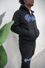 Load image into Gallery viewer, "THE PLANE JANE STAPLE SET SPRING 26" FULLZIP HOODIE (BLACK W/ BLUE)