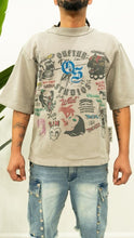 Load image into Gallery viewer, “WILD STUDIO” (ART ON TUR EDITION) BOXY OVERSIZED T-SHIRT (GREYWASH W/ MULTI)