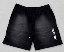 Load image into Gallery viewer, "LUXURY LOGO" FRENCH TERRY SHORTS (BLACK 6")