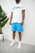Load image into Gallery viewer, "THE PLANE JANE STAPLE SUMMER by 26" SHORT SET (WHITE W/ROYAL)
