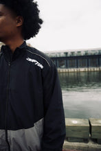 Load image into Gallery viewer, "THE MOB" FULLZIP JACKET W/ LOOSE FIT PANTS (BLACK/GREY W/ WHITE)