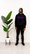 Load image into Gallery viewer, &quot;THE PLANE JANE STAPLE SET FW 25/26&quot; HOODIE (BLACK W/ PURPLE)