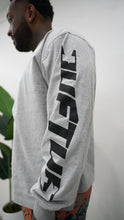 Load image into Gallery viewer, "LOGO LONGWAY" LONGSLEEVE TEE (GREY W/ BLACK)