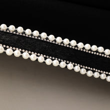 Load image into Gallery viewer, “PEARLED HARBOUR” HOODIE SET (BLACK W/CREAM PEARL TRIM)