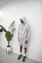 Load image into Gallery viewer, "DIAMOND SET" HOODIE SHORT SET GREY W/ GREY)