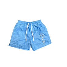 Load image into Gallery viewer, &quot;HOOCHIE SIGS&quot; NYLON SHORTS (SKY/WHITE)