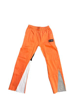 Load image into Gallery viewer, &quot;RICK FLARES&quot; SWEATPANTS (CORAL ORANGE W/ GREY/BLACK/WHITE)