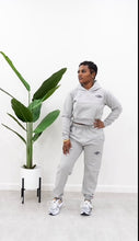 Load image into Gallery viewer, &quot;WOMENS&#39;S DIAMOND CLASSIC&quot;  JOGGER SET (ALL GREY W/ BLACK PATCH)