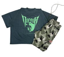 Load image into Gallery viewer, &quot;DANGEROUS ART&quot; OVERSIZED TEE (CHARCOAL/OLIVE)