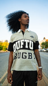 “OT RUGBY SET” SHORTSET COLLARSHIRT SHORTSLEEVE W/ SHORTS (BLK&GREY TOP /W GREY SHORTS)