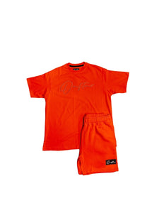 "THE PLANE JANE STAPLE SET" SHORT SET (ORANGE)